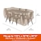 Modern Leisure Basics Rect/Oval Patio Table & Chair Set Cover, 115 in. L x 76 in. W x 3 in. H, Khaki 8576A - alternate 4